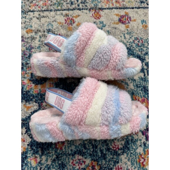 UGG‎ Fluff Yeah Slide Sandals Cotton Candy Platform Women's Size 7 - Picture 4 of 6